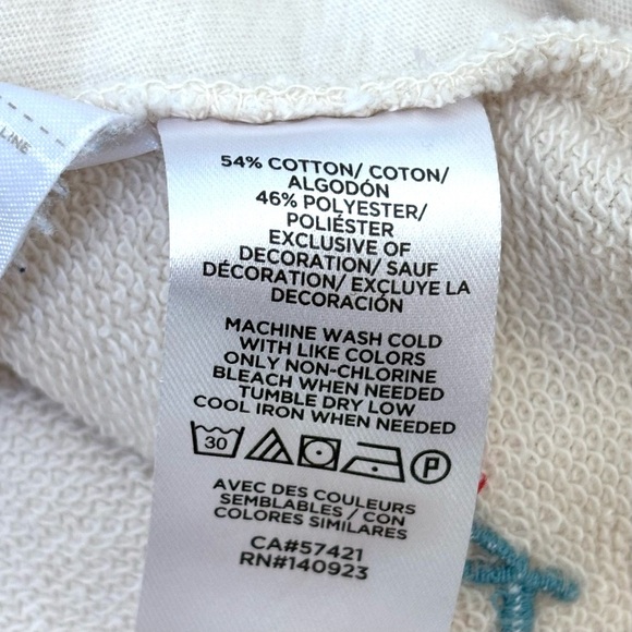 Loft Lou & Grey Embroidered Fruity Cozy Cotton Terry Lounge Shorts Cream Multi L - Picture 8 of 10